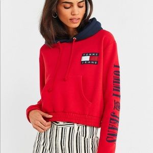 crop hoodie tommy hilfiger